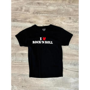 I ❤️ ROCK 'N ROLL Social Scene T-Shirt Size Women's XS
